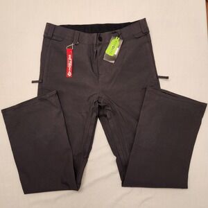 Volcom Freakin Snow Chino Pants Mens Large Dark Grey G1352615 Waterproof 15K NWT